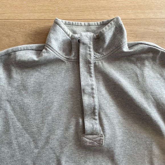 ROOTS 1/4 Zip Pullover Light Grey GUC - Picture 7 of 8